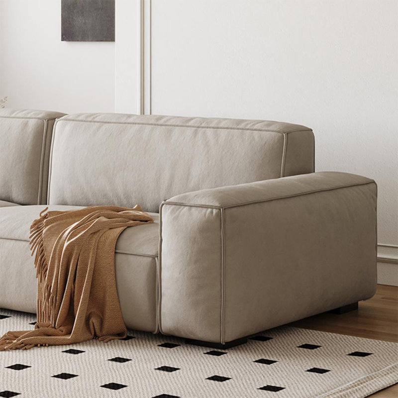 Causeuse-coussin standard 100% polyester blanc crème