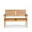 Banc de jardin en bois d'acacia massif avec finition en teck doré