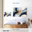 Bleu et beige à motif abstrait