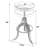 Ismenia 22 in. - 29 in. Adjustable Seat Height Leather and Iron Bar Stool