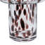 Vase d'appoint en verre transparent avec taches artistiques ambrées