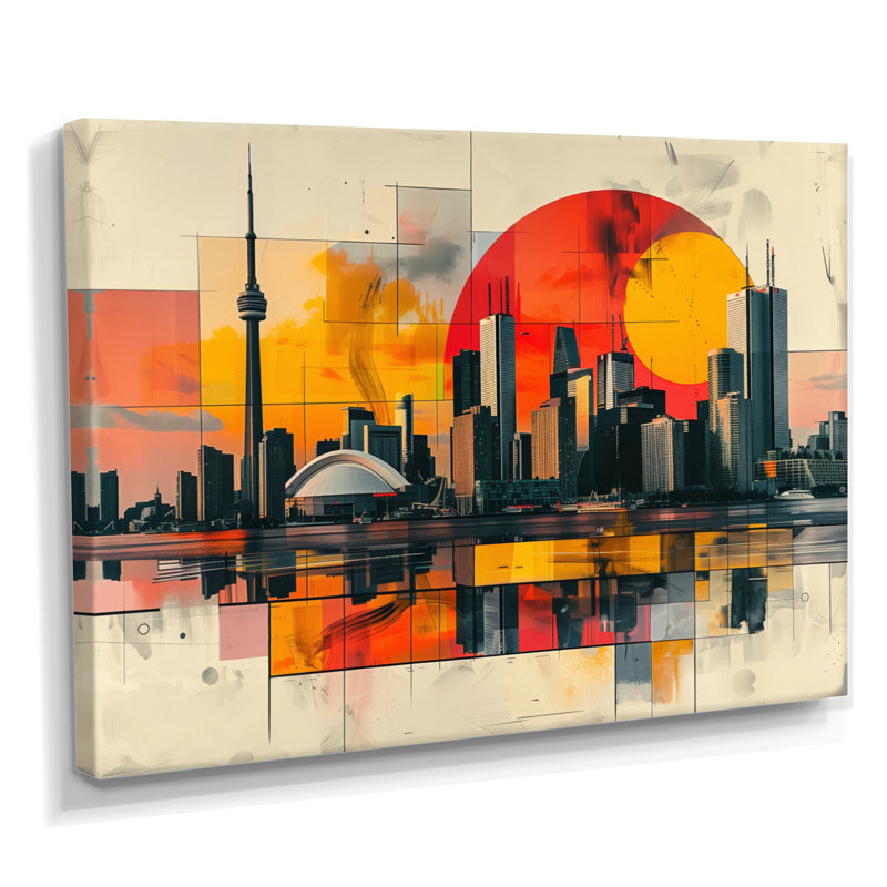 Ylan - City Toronto, art mural, H 12 po x l 20 po x P 1 po, Toile tendue