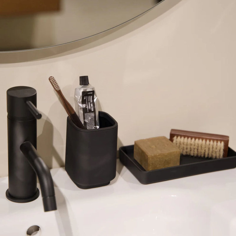 Tumbler/toothbrush holder, black