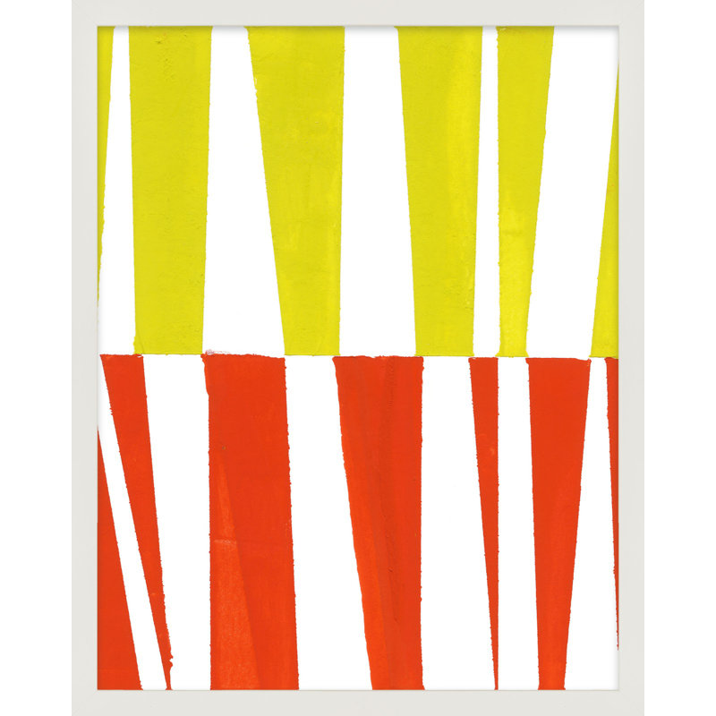 Interaction 2 par Andrea Stokes - Art mural encadré, Cadre blanc, H 30 po x l 24 po