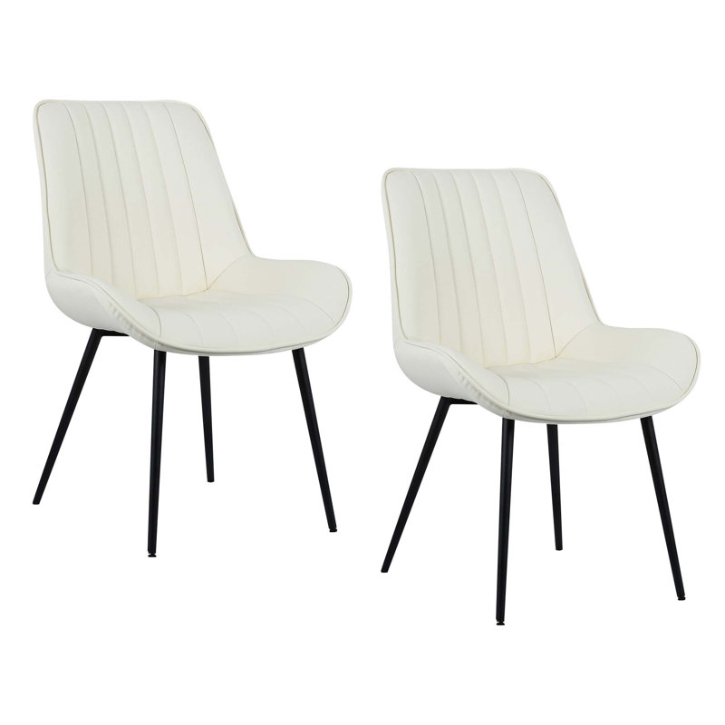 Chaise d'appoint rembourrée Eastwood, Crème