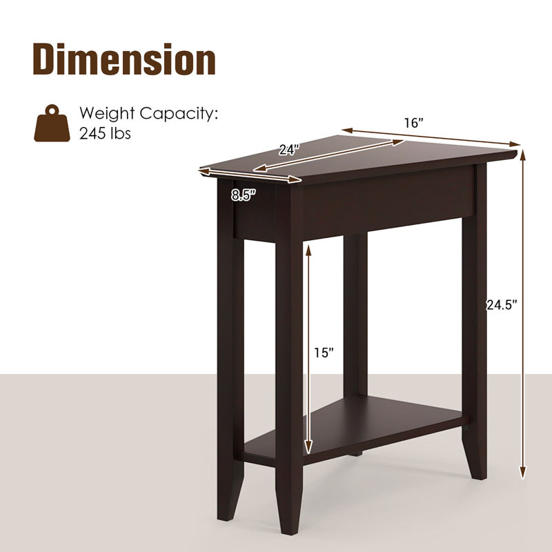 Krever End Table Set, Espresso