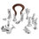Nambe Mini Nativity 14 Pc Set