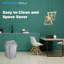 Agra 5L Bathroom Bin Swing Top Dust Bin Plastic Waste Paper Basket Square Small Rubbish Trash Can