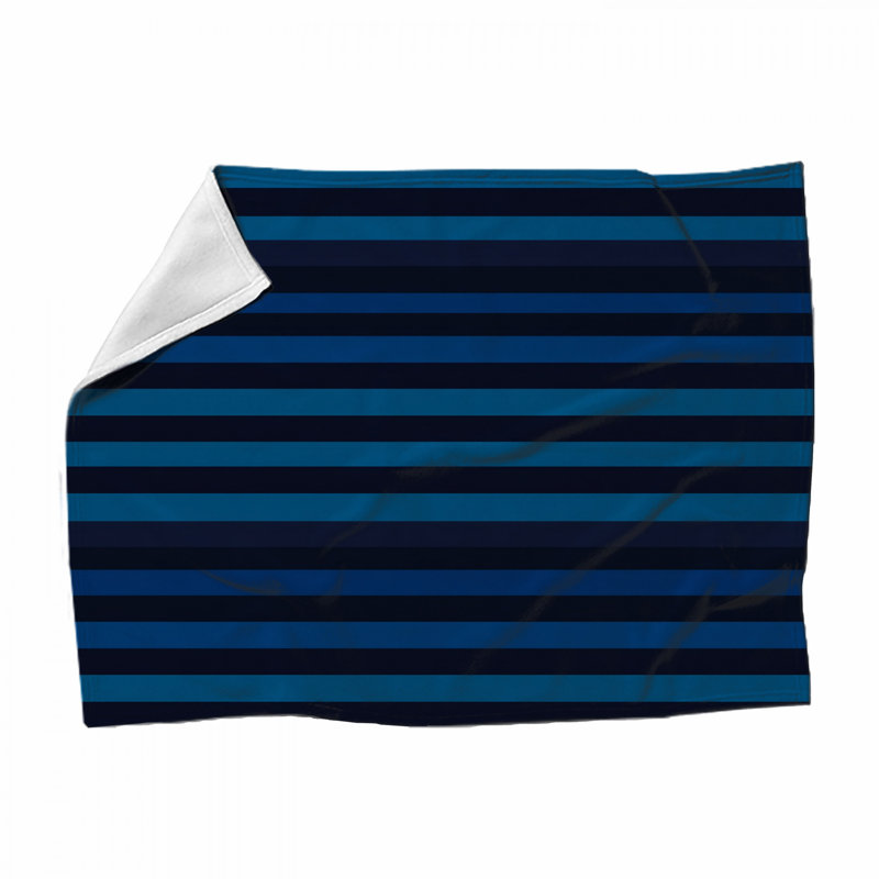 Jeté en molleton Stripes - Jeté à motif pour canapés ou lits, L 80 po x l 68 po, Rayures bleues