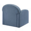 Blue Swivel Chair, 360 Degree Mechanism, Coil Spring Seats, Removable And Reversible Seat Cushion, No Assembly Required, Modern Style, Hemp Like Fabric, Soft Lustre Chair With Swivel, Fabric A-1573443045