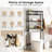 Ebern Designs Over the Toilet Storage 3-Tier Freestanding Bathroom Organizer Shelf w/ 2 Hanging Hook-1802794020