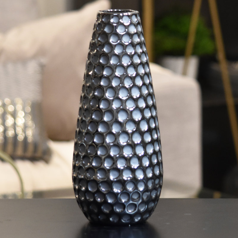Vase de table en céramique Maris, H 12 po x l 5 po x P 5 po