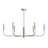 Reines 6-Light Brushed Nickel Large Chandelier-127380277-130106214