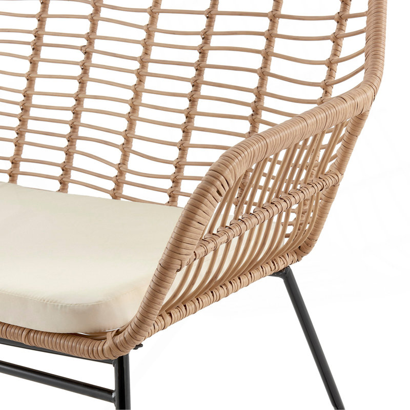 4-Piece Conversation Set In Tan And Cream, Tan