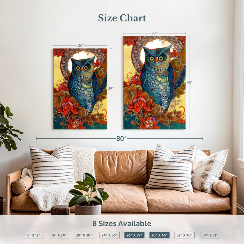 Brampt Owl Hoot, 39" H x 26" W