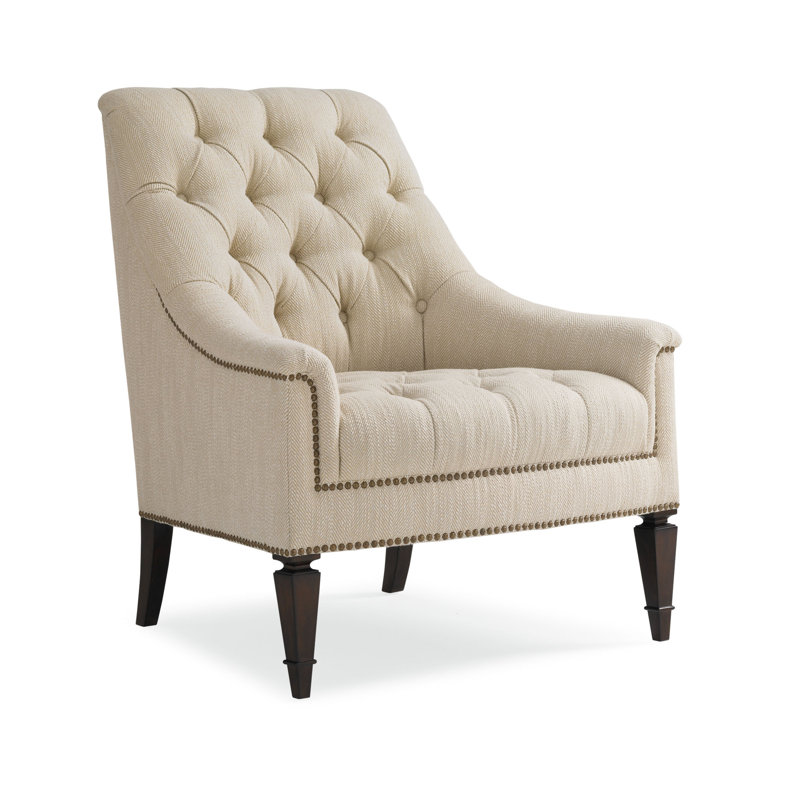 Freman Upholstered Armchair, Ivory