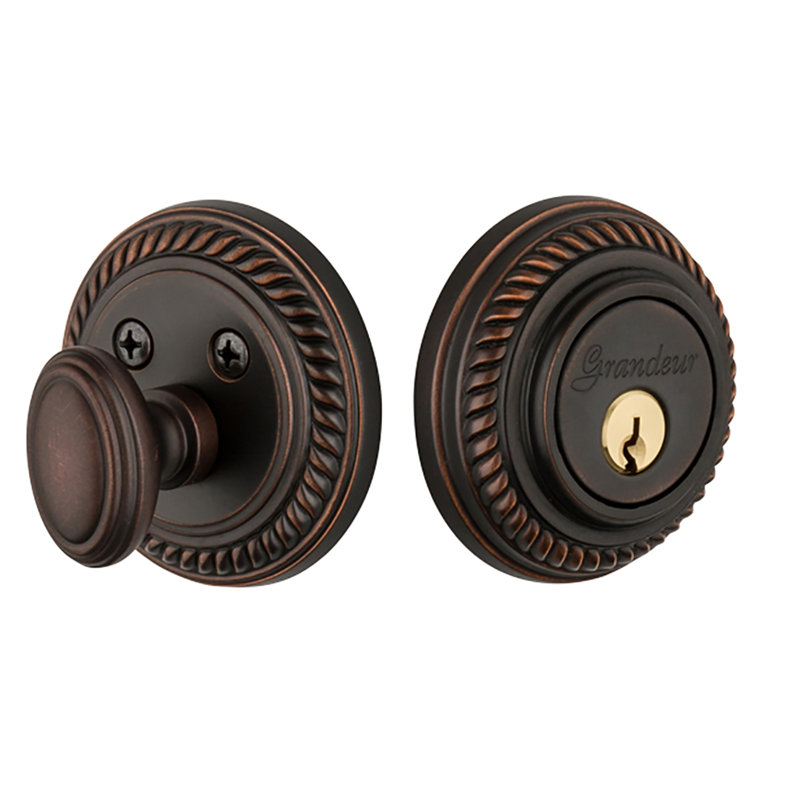 Newport Single Cylinder Deadbolt, Timeless Bronze, 2.75"