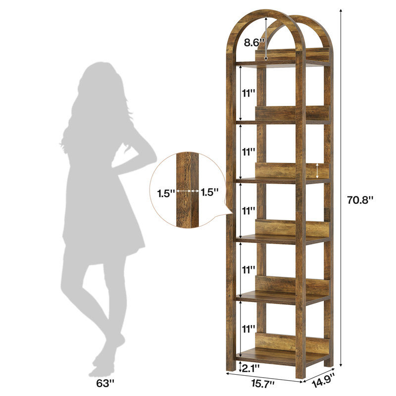 Bibliothèque étroite à 6 niveaux, Brown