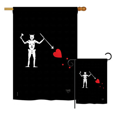 Drapeau de jardin / maison 40 po x 28 po Beard's Pirate Impressions