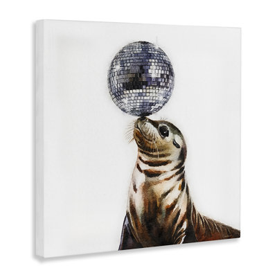 Toile Seal Balancing Disco Ball, design par Amanda Greenwood