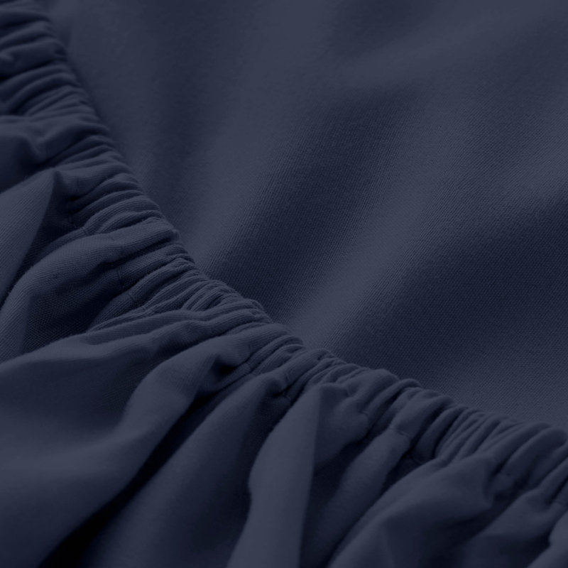Microfiber Fitted Sheet, King Fitted Sheet, Midnight Blue