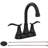 -degree Swivel Matte Black Metal Modern Bathroom Faucet For Home