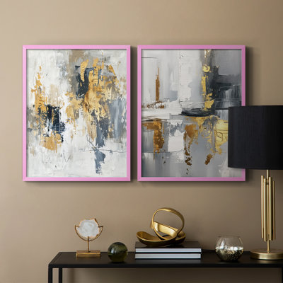 Série ABSTRACT CDLxxxix - reproduction encadrée de qualité supérieure - prête à être accrochée - aucun clou requis - aucun clou requis