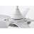 Aisling Modern White Lighted Ceilng Fan 5-Blades LED Remote Control
