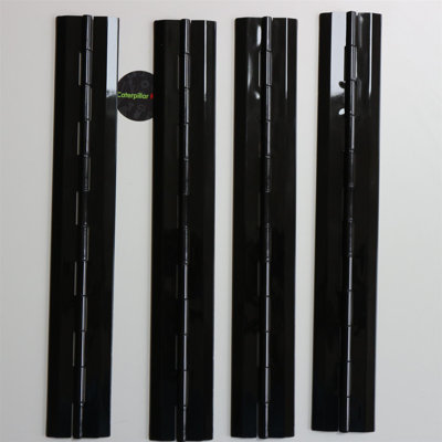 Black Acrylic Hinges - No Glue Required Self-Adhesive Black Plastic 300mm