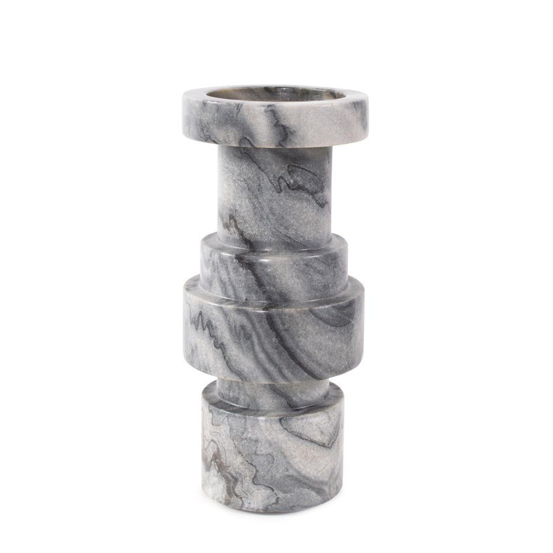 Porte-bougie en marbre Modern Gregson, Courte