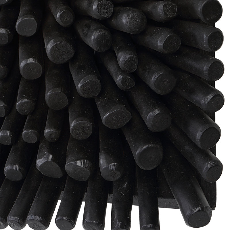 Portside Black Solid Beech Wood Wall Decor Panel