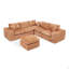 Canapé modulaire en L 107 po avec repose-pieds mobile 107 po-1041683591