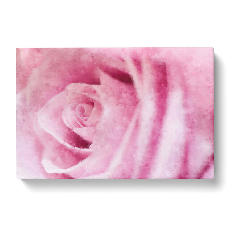 Pink Rose Flower Vol.1 Painting - Wrapped Canvas, 35cm H x 60cm W x 3cm D