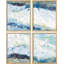 «Blue Ocean Waves», ensemble de 4 illustrations géométriques abstraites, encadrées sur papier, 4 pièces-93012764-93012765
