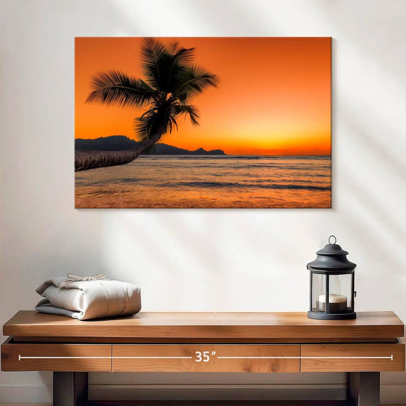 Gillard Beach Sunrise Palm, H 16 po x l 24 po
