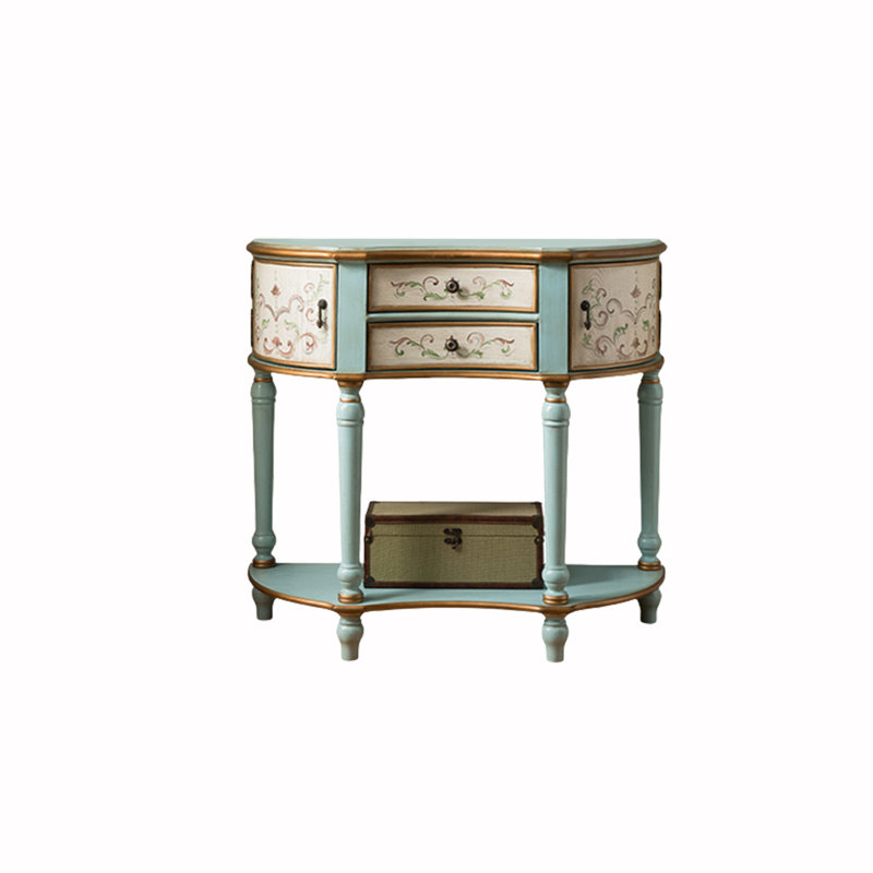 American semi-circular storage arch accent cabinet