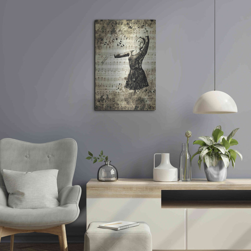 Art mural en métal Lark Manor ™ «Prima Ballerina Dream 1» par Ashley Aldridge, H 24 po x l 16 po