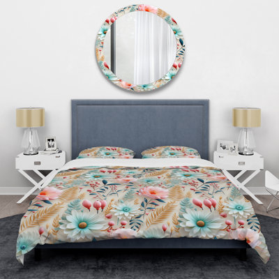 Ensemble de housse de couette Pastel Bohemian Ferns
