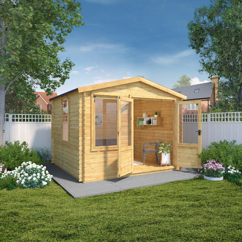 Mercia 11ft x 10ft Apex Log Cabin (19mm)