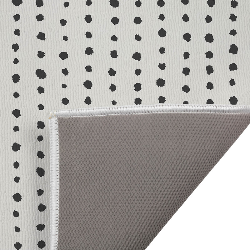 Paillasson Dot Row, Ivoire, gris anthracite, L 24 po x L 17 po
