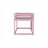 Pink finish twin over twin floor bunk bed, solid rubber wood construction with strengthened slat bed platform and wide climbing ladder, for bedroom use-1809807667