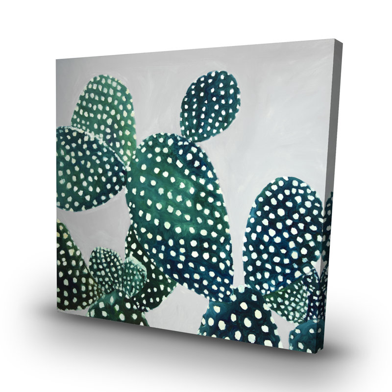 Opuntia cactus - 32"x32" art on canvas