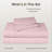Pink 100% Cotton Queen Sheet Set, 400-Count Satin Deep Pockets, Elasticated Fit, Soft And Durable.