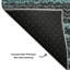 Tapis bleu sarcelle lavable à la machine Premium Cerrito AMF598-105149506