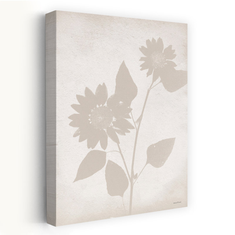 Silhouette florale III, art floral contemporain rustique, H 24 po x l 16 po