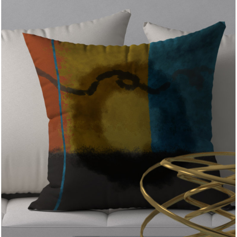 Abstract Reversible Throw Pillow, 20" x 20"