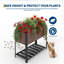 JardiniÃ¨re surÃ©levÃ©e en PEHD avec tablette de rangement, 106,7 cm (42 po) de largeur x 83,8 cm (33 po) de hauteur, avec cadre en aluminium pour terrasse