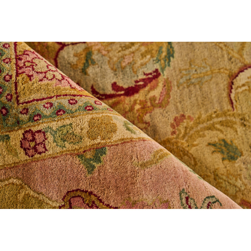 Polonaise hand-knotted New Zealand Wool Beige/Peach Area Rug, 15'X20'