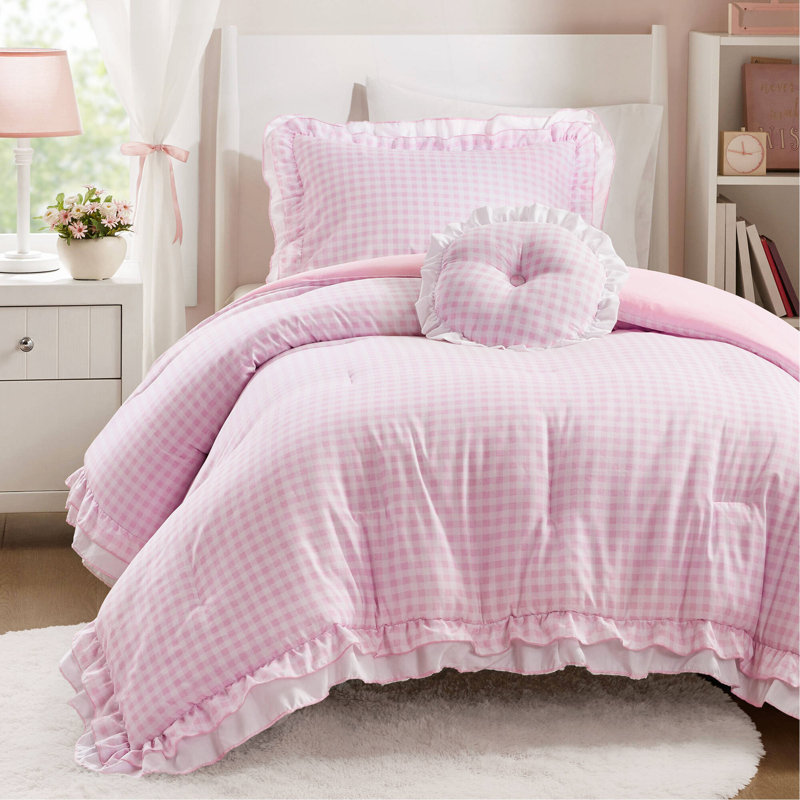 3-Piece Comforter Set, Pink