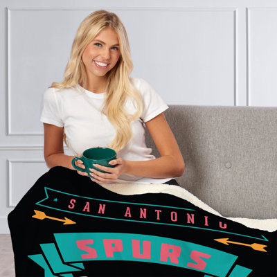 Northwest Nba Hardwood Classics Spurs Silk Touch Sherpa Throw In San Antonio Spurs